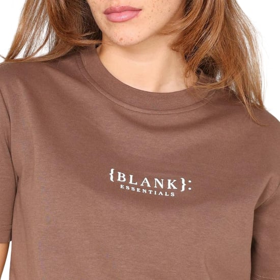 Blank Essentials Womens/Ladies Essentials Logo Boyfriend T-Shirt (Earth Brown) - Image 4