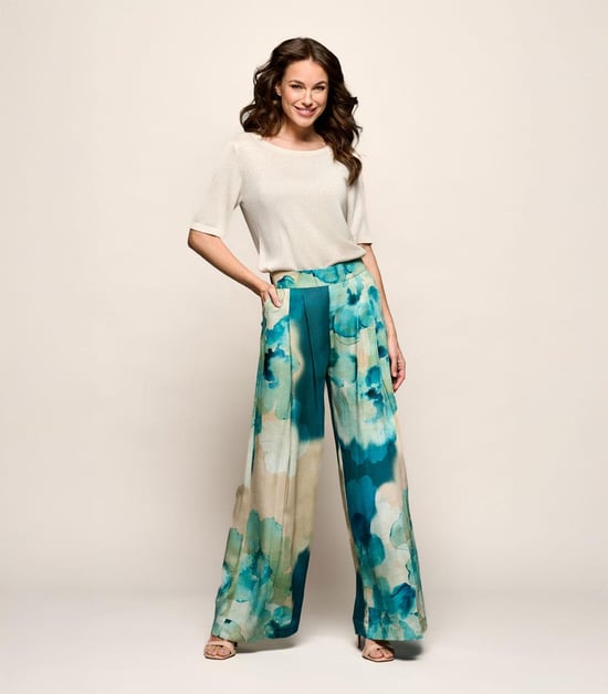 Corby Print Broek Blauw - Image 6