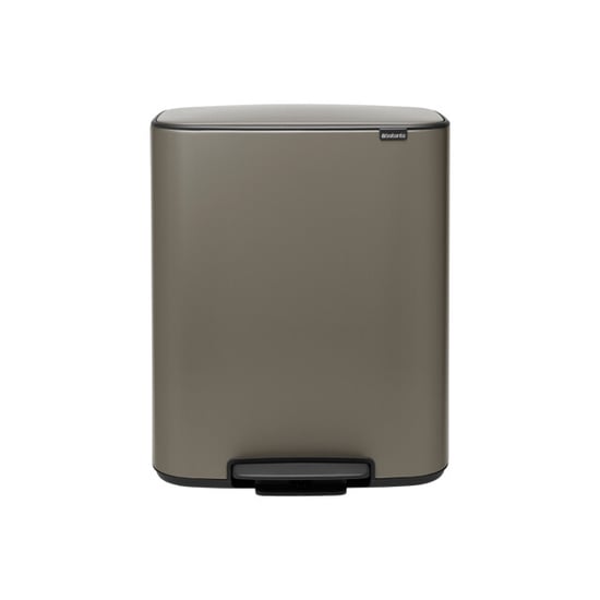 Brabantia Bo hi pedaalemmer 2 x 30 liter platinum - Image 1