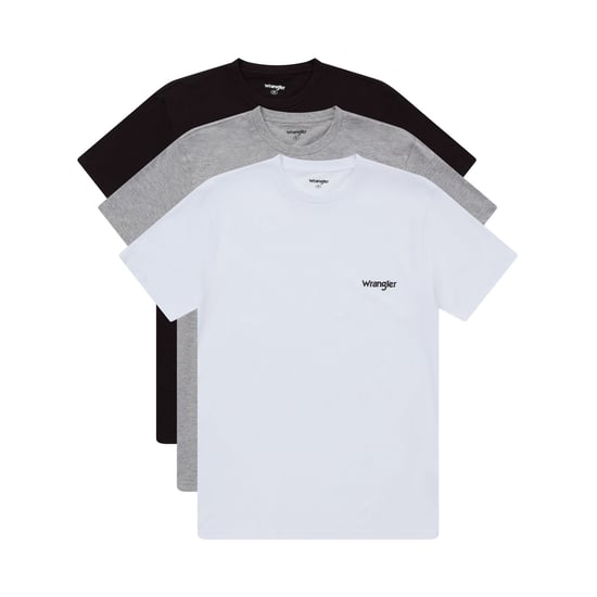 Wrangler - Men's T-shirts - Marston - Zwart/Grijs/Wit - 3-pack - Image 1