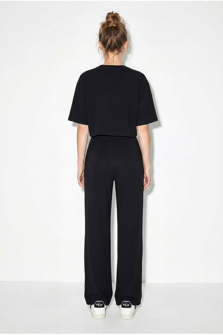 2-Piece Crew Neck T-Shirt And Wide Leg Trousers Set - Image 5