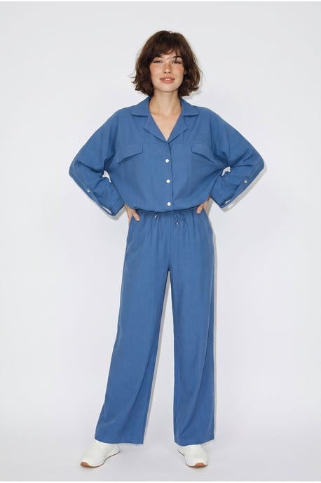 Twee-delige Crepe Blouse En Brede Broek - Image 2