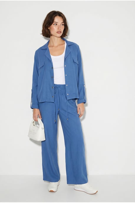 Twee-delige Crepe Blouse En Brede Broek - Image 3