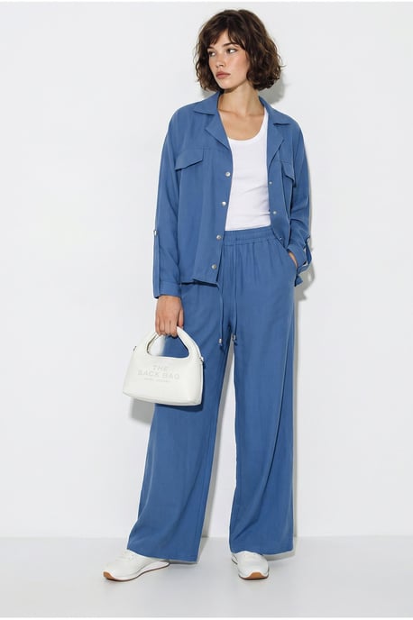 Twee-delige Crepe Blouse En Brede Broek - Image 4
