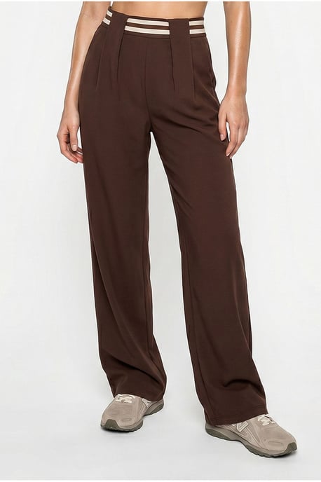 2-Piece Crew Neck T-Shirt And Wide Leg Trousers Set - Image 5