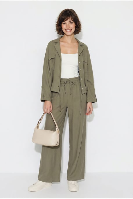 Twee-delige Crepe Blouse En Brede Broek - Image 3