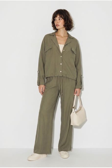 Twee-delige Crepe Blouse En Brede Broek - Image 5