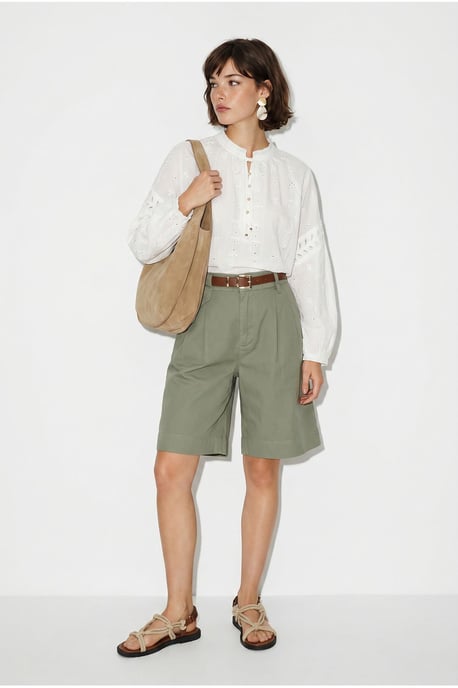 Hoogwaardige Tailleshorts met Ceintuur - Image 4