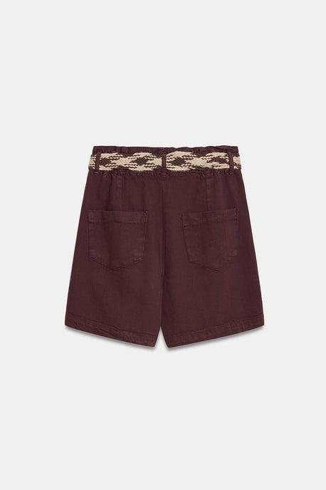 Hoge Taille Wijdvallende Poplin Shorts Met Tailleband - Image 6