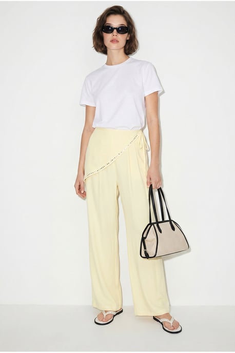 Wide Leg Pull-On Trousers - Image 2