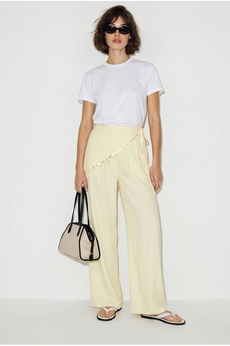 Wide Leg Pull-On Trousers - Image 3