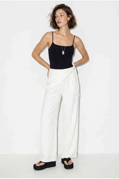 Wide Leg Pull-On Trousers - Image 2