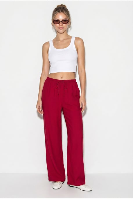 Women’s Wide-Leg Crepe Trousers - Image 4