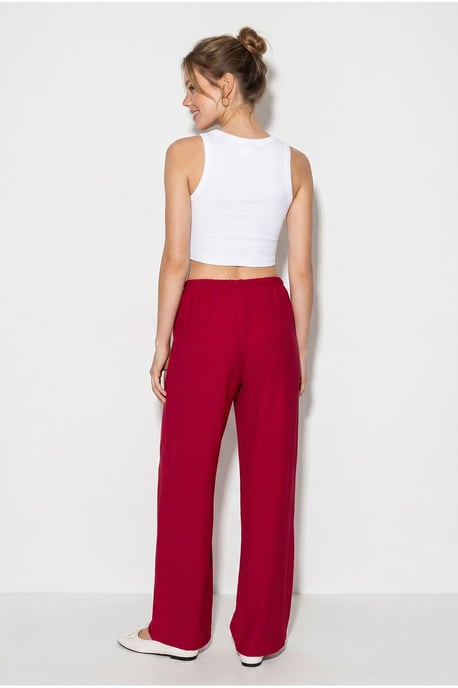 Women’s Wide-Leg Crepe Trousers - Image 5