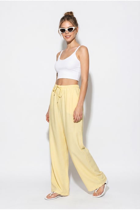 Women’s Wide-Leg Crepe Trousers - Image 3