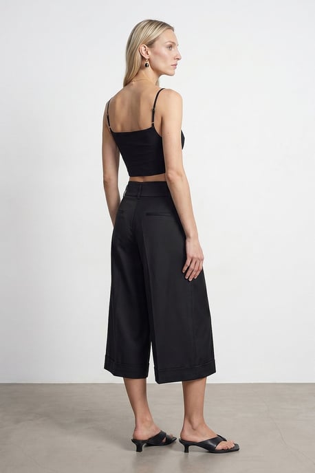 Hoge Taille Wijde Crepe Culottes - Image 2