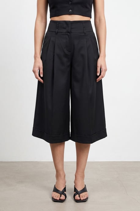Hoge Taille Wijde Crepe Culottes - Image 3