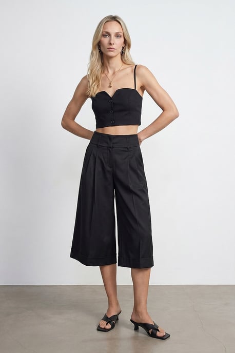 Hoge Taille Wijde Crepe Culottes - Image 4
