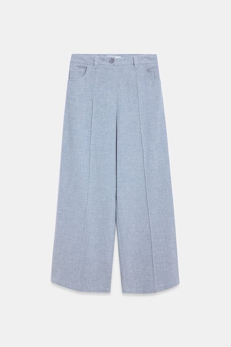 High-Waist Wide-Leg Pleated Trousers - Image 6
