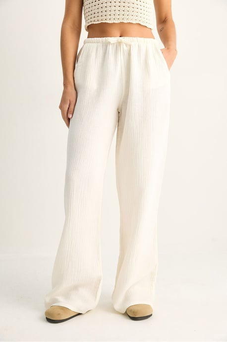 Wijdgesneden Katoenen Crepe Broek - Image 6