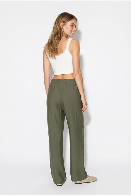 Women’s Wide-Leg Crepe Trousers - Image 5