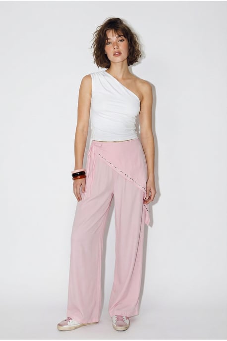 Wide Leg Pull-On Trousers - Image 3