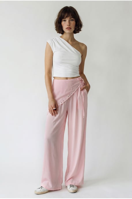 Wide Leg Pull-On Trousers - Image 4