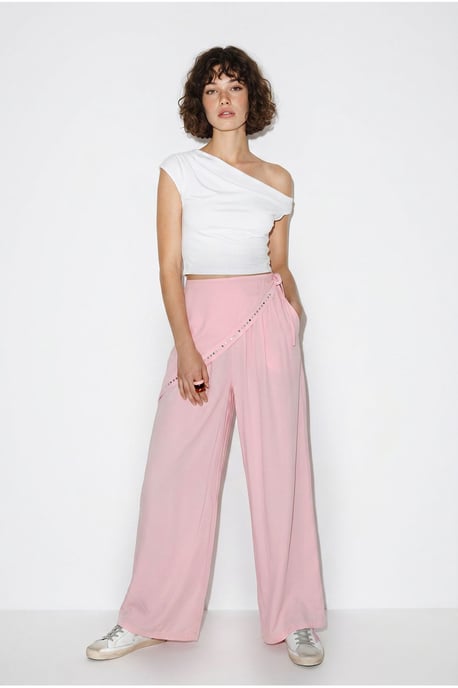 Wide Leg Pull-On Trousers - Image 5