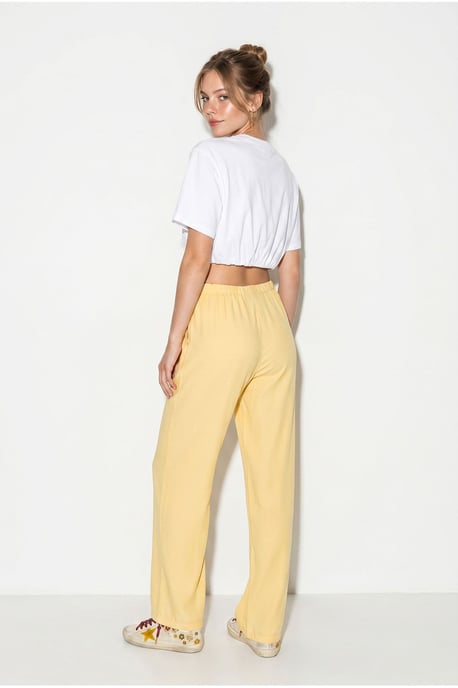 Wide-leg Cotton Trousers With Drawstring Waist - Image 5