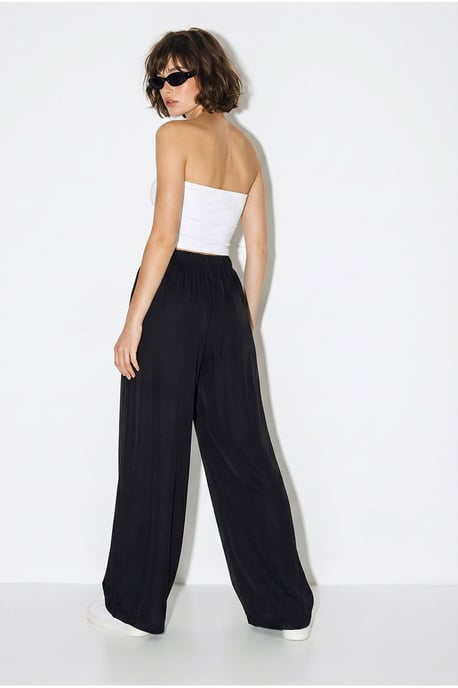 Wide Leg Pull-On Trousers - Image 5