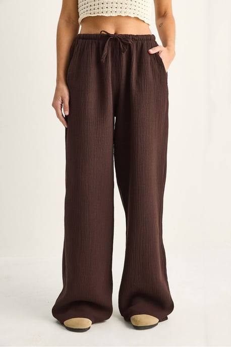 Wijdgesneden Katoenen Crepe Broek - Image 5