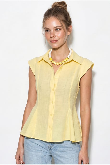 Aansluitende Mouwloze Katoenen Shirt - Image 3