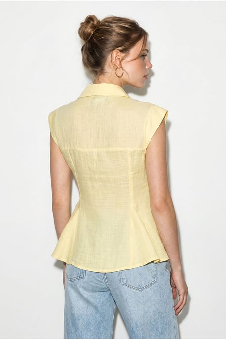 Aansluitende Mouwloze Katoenen Shirt - Image 5