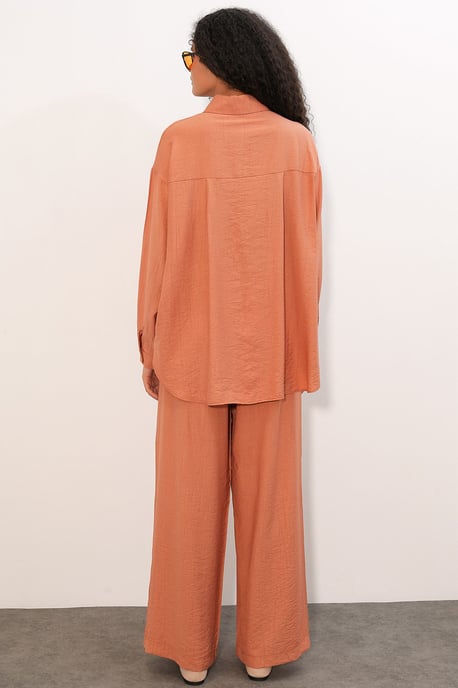 Textured Button-Up Long Sleeve Shirt - Image 6