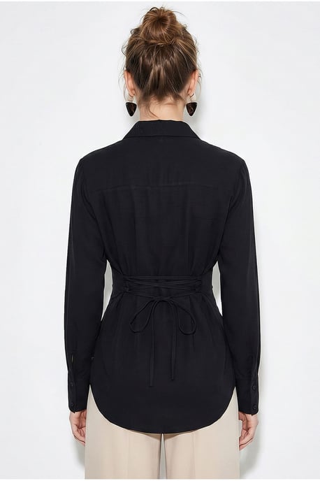 Slim Fit Katoenen Overhemd Met Strik Detail - Image 5