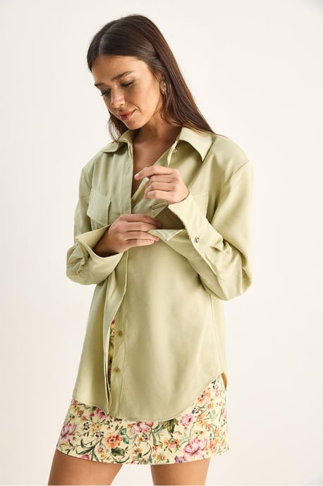 Dames Regular-fit Woven Crepe Blouse - Image 3