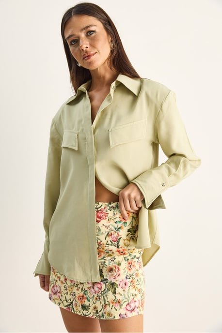 Dames Regular-fit Woven Crepe Blouse - Image 5