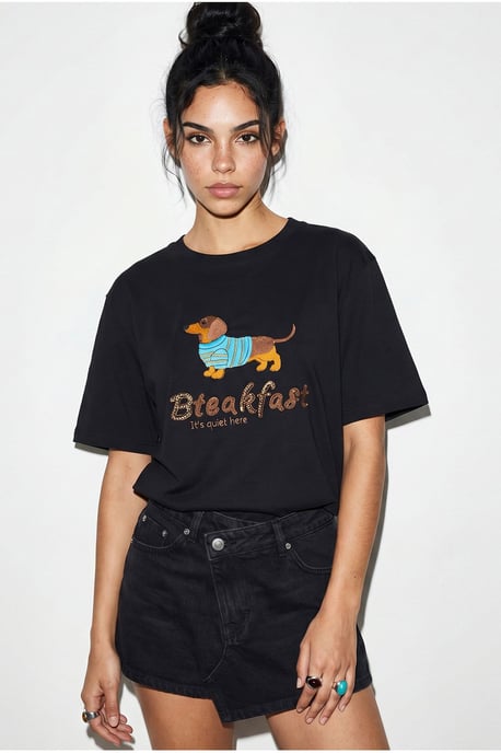 Oversized Gedrukt Katoenen Jersey T-shirt - Image 3