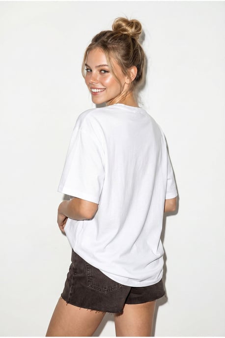 Oversized Ethnic Print Cotton T-Shirt - Image 5