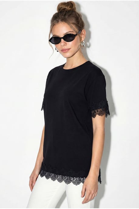 Oversized Crew Neck Cotton T-Shirt - Image 3