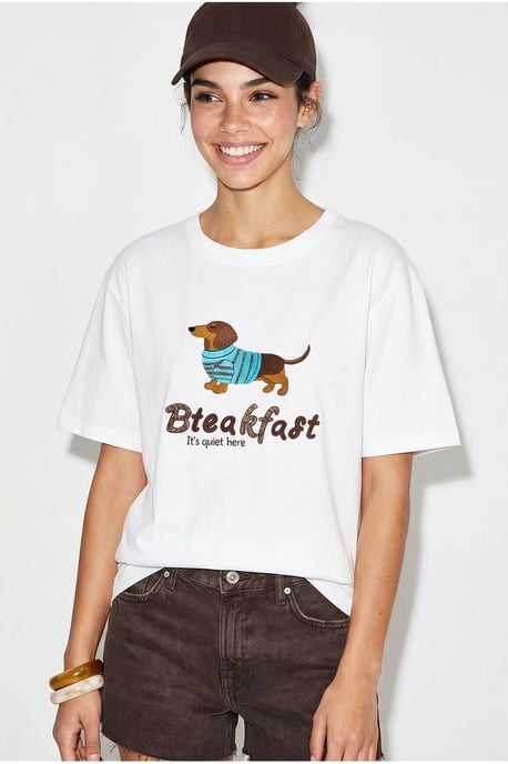 Oversized Gedrukt Katoenen Jersey T-shirt - Image 2