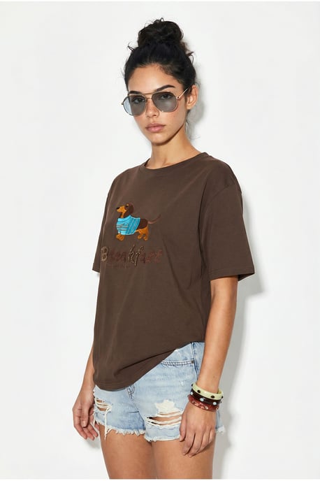 Oversized Gedrukt Katoenen Jersey T-shirt - Image 2