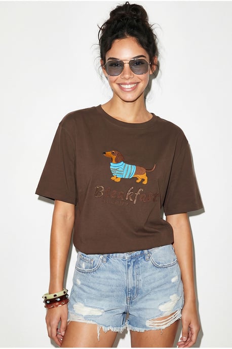 Oversized Gedrukt Katoenen Jersey T-shirt - Image 3