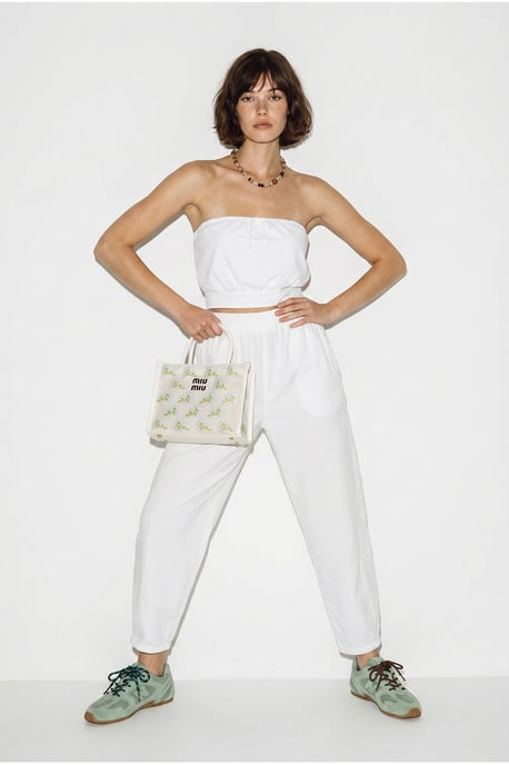 Elastic Waist Straight Leg Pants with Pockets - Image 4