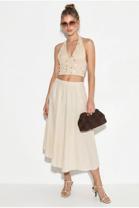 Hoge Taille A-Lijn Midi Rok - Image 2