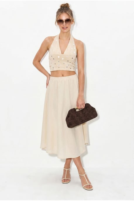 Hoge Taille A-Lijn Midi Rok - Image 4