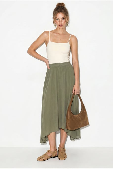 Hoge Taille A-Lijn Midi Rok - Image 3