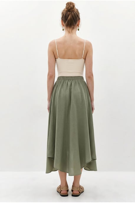 Hoge Taille A-Lijn Midi Rok - Image 4