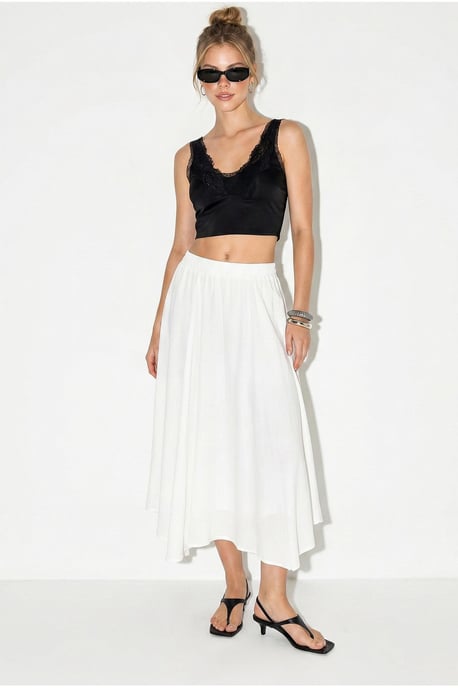 Hoge Taille A-Lijn Midi Rok - Image 1