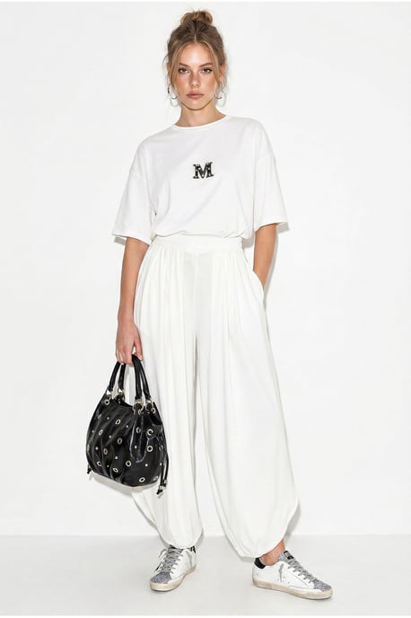 Oversized Crew Neck T-shirt And Wide-leg Trouser Set - Image 3